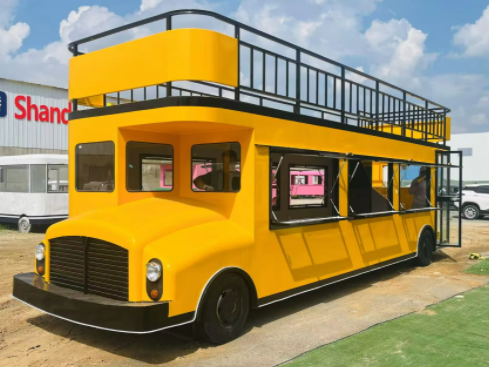 RESTAURANT STALL  RS007  Customizable European Food Truck for Sale Fully Equipped Concession Bubble Tea & Coffee Vending Cart for Snack & Hotdog Foods